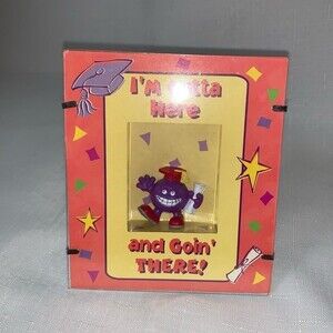 Vintage Graduation Framed Graduate Novelty Figurine Outta Here Goin’ There Russ